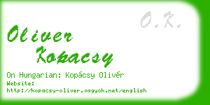 oliver kopacsy business card