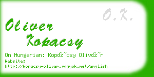 oliver kopacsy business card